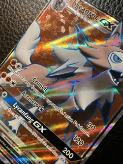 # 2017 Pokemon Sun & Moon Burning Shadows Lycanroc GX #136/147 LP+ - Image 3