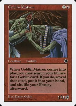 MTG LP English 1x Goblin Matron Lightly Played English Portal Second Age - Image 1