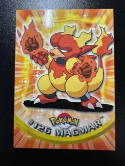 2000 Topps Pokemon TV Animation Edition Series 3 Non Holo #126 Magmar Blue Logo - Image 1