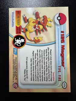 2000 Topps Pokemon TV Animation Edition Series 3 Non Holo #126 Magmar Blue Logo - Image 2