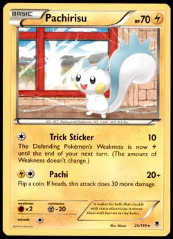 Pokemon - Pachirisu #25/119 - XY - Phantom Forces Rare - Image 1