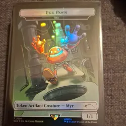 Foil - Egg Pawn - Myr Token (Rainbow Foil) - 2101 / NM / English MTG - Image 1