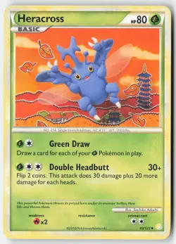 Pokemon - Heracross #43/123 - HeartGold SoulSilver Uncommon - Image 1