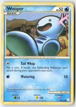 Pokemon - Wooper #88/123 - HeartGold SoulSilver Common - Image 1