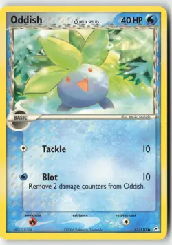Pokemon - Oddish (Delta Species) #73/110 - Holon Phantoms Common - Image 1