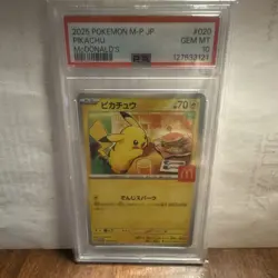 Pokemon Pikachu 2025 M-P Promo 020/M-P McDonald's Japanese PSA 10 - Image 1