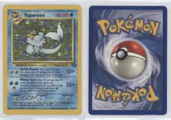 Vaporeon Holo Pokemon Jungle #12 1999 - Image 3