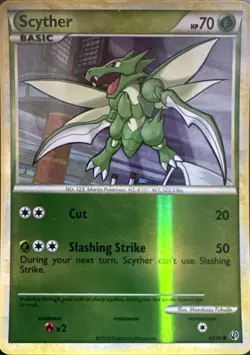 Scyther 65/90 Common HGSS Undaunted Reverse Holo Lightly Played - Image 1