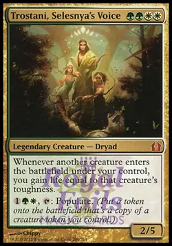 Trostani Selesnya's Voice 1x FOIL RTR MTG Return to Ravnica Mythic MINT grn wht - Image 1