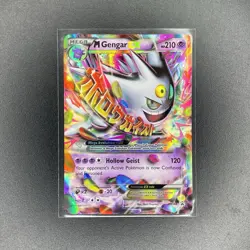 Pokemon M Gengar EX XY166 Shiny Mega Evolution Black Star Promo Holo Raw LP - Image 1