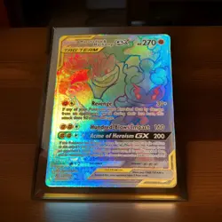 Pokemon Marshadow & Machamp GX TAG TEAM Full Art Holo Secret Rare 270 HP 221/214 - Image 1