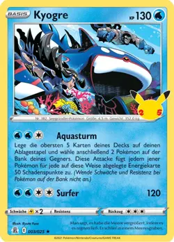 Pokemon Celebrations Kyogre 03/25 HOLO DEUTSCH - Image 1
