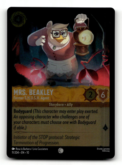 COLD FOIL Lorcana Mrs. Beakley - Former S.H.U.S.H. Agent - Whispers in the Well - Image 1