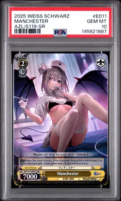 PSA 10 Manchester AZL/S119-E011 SR Azur Lane Weiss Schwarz English Foil - Image 1