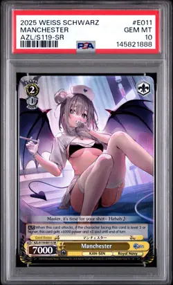 PSA 10 Manchester AZL/S119-E011 SR Azur Lane Weiss Schwarz English Foil - Image 3