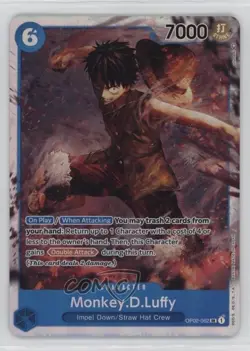 2022 One Piece Card Game: Paramount War OP02 SR Monkey D Luffy #OP02-062 - Image 1