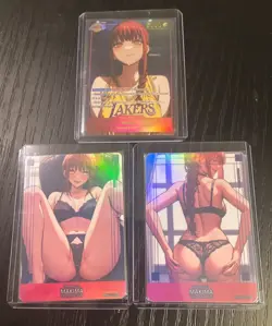 3ct Makima Chainsaw Man Custom Waifu Anime Trading Cards Lakers Kafuka, RR - Image 1