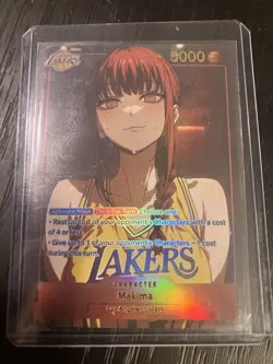 3ct Makima Chainsaw Man Custom Waifu Anime Trading Cards Lakers Kafuka, RR - Image 3