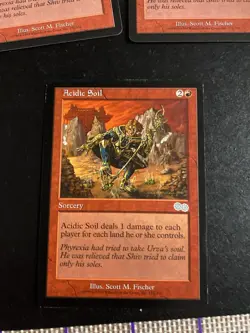 MTG - NM - PLAY SET 4 X Acidic Soil - Urza's Saga - Image 4