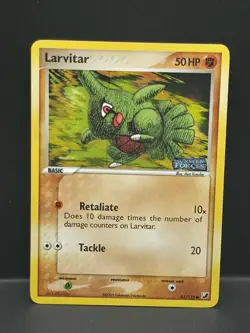 Pokemon Card - Larvitar Unseen Forces 61/115 Reverse Holo Stamped Crisp NM/LP - Image 1