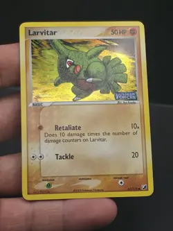 Pokemon Card - Larvitar Unseen Forces 61/115 Reverse Holo Stamped Crisp NM/LP - Image 3