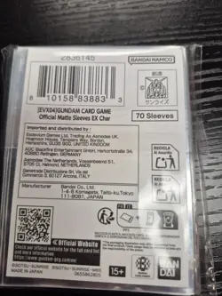 Gundam Card Game Official Sleeves EVX04 EX Char New Sealed - Image 2