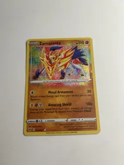 Pokemon TCG Zamazenta Vivid Voltage Holo Card 102/185 Amazing Rare - Image 1