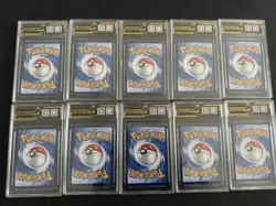 Lot*10 Pokemon Chinese Charizard ex 075/129 RR OCD 10 PRISTINE Graded Cards AL04 - Image 2