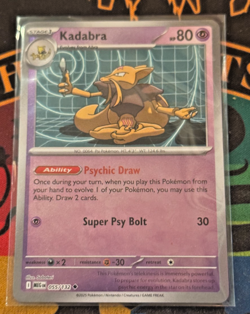 Kadabra Uncommon ME01: Mega Evolution 055/132 NM Pokemon Card Reverse Holo - Image 1