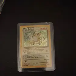 Pokemon Raichu Base Set Holo Rare 14/102 80 HP Wizards 1999 Card - Image 1