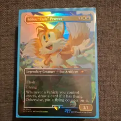 1x Miles "Tails" Prower, Foil, Secret Lair Sonic the Hedgehog, MTG NM - Image 1