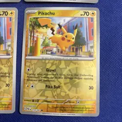 4X Pikachu 018/091 SV: Paldean Fates Reverse Holo Cards- NM - Image 3