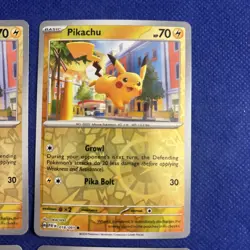 4X Pikachu 018/091 SV: Paldean Fates Reverse Holo Cards- NM - Image 4