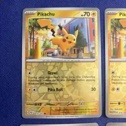 4X Pikachu 018/091 SV: Paldean Fates Reverse Holo Cards- NM - Image 5