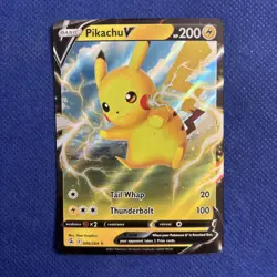 Pikachu V 086/264 SWSH08: Fusion Strike Ultra Rare Pokemon Card - Image 1