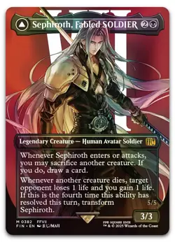 Sephiroth, Fabled SOLDIER (0382) (Borderless) #382 (Foil) NM Final Fantasy - Image 1