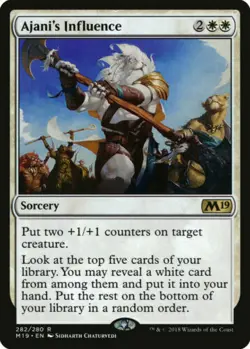 Ajani's Influence Magic 2019 Near Mint NM MTG Magic the Gathering - Image 1
