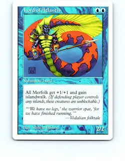 Lord of Atlantis Rare Fifth Edition MTG NP Near Mint or Better - Image 1