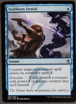 MTG Stubborn Denial | Khans of Tarkir MTG | NM | Blue Instant Counterspell - Image 1