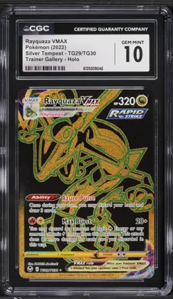 2022 Pokemon Silver Tempest Rayquaza VMAX #TG29 CGC 10 - Image 1