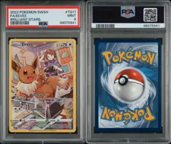 2022 Pokemon SWSH Full Art Eevee Brilliant Stars #TG11 PSA MINT 9 - Image 5