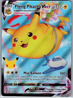 Flying Pikachu VMAX 007/025 Celebrations - Pokemon Card - NM - Image 1