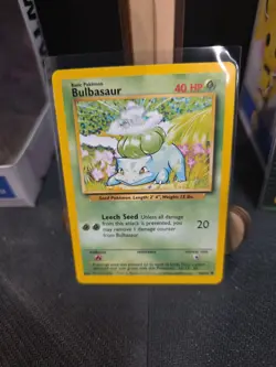 Vintage Pokemon Card - Bulbasaur 044/102 Base Set - Shadowless - LP - Image 1