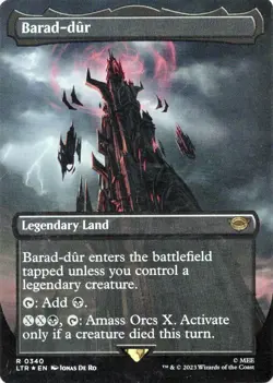 MTG Barad-dur LTR FOIL 0340 R Borderless Rare NM Magic Card - Image 1