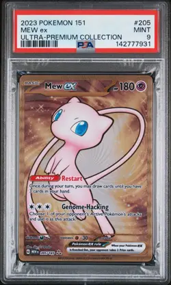 PSA 9 MEW EX 205/165 METAL 151 ULTRA PREMIUM COLLECTION POKEMON 😍 - Image 1