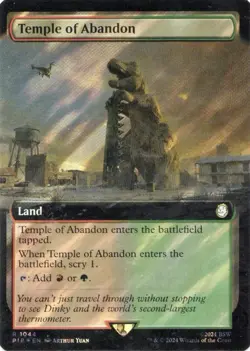 Temple of Abandon 1044 Extended Surge Foil MTG Fallout Magic Card VLP/NM Rare - Image 1