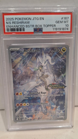 Pokemon- N's Reshiram- Holo IR- JTG Enhanced Booster #167- PSA 10 [Listing A] - Image 1