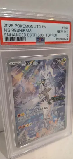 Pokemon- N's Reshiram- Holo IR- JTG Enhanced Booster #167- PSA 10 [Listing A] - Image 2