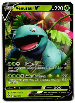 Venusaur V 001/073 - 🌊 Champion's Path V Rare Pokemon TCG Holo 🖤 - LP - Image 1