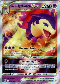 Hisuian Typhlosion VSTAR 054/189 Holo VSTAR Rare Astral Radiance Pokemon Holo NM - Image 1